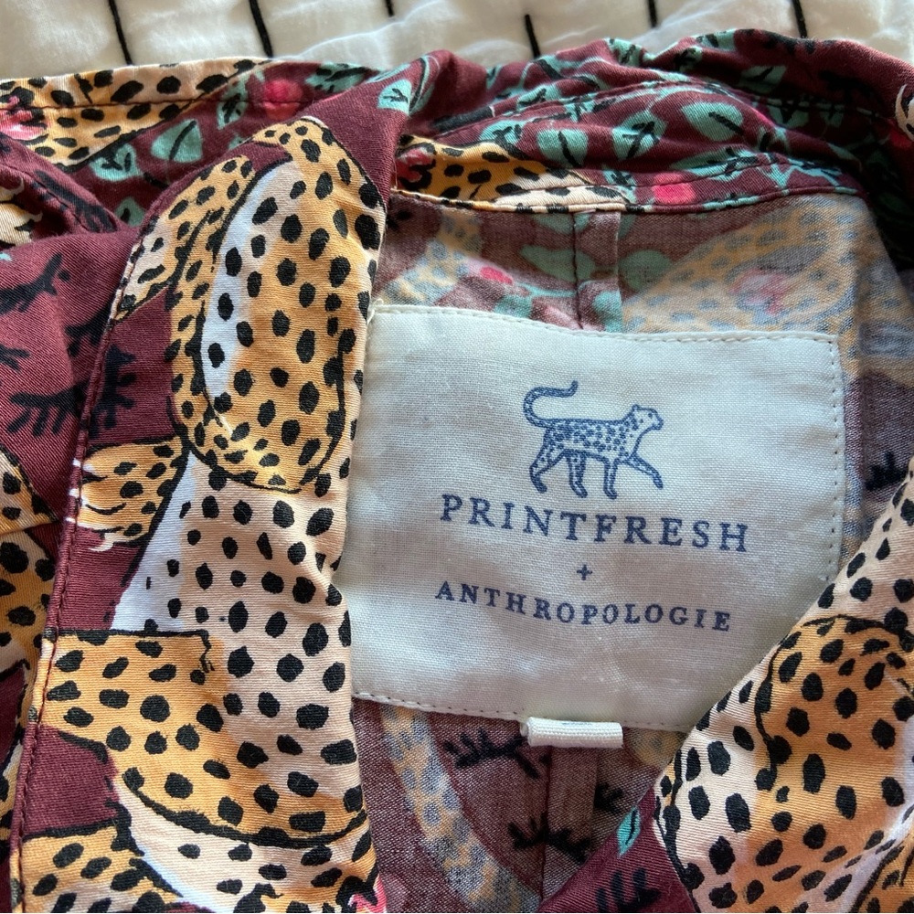 Printfresh Burgundy Leopard Print Pajamas Loungeware - Picture 4 of 4